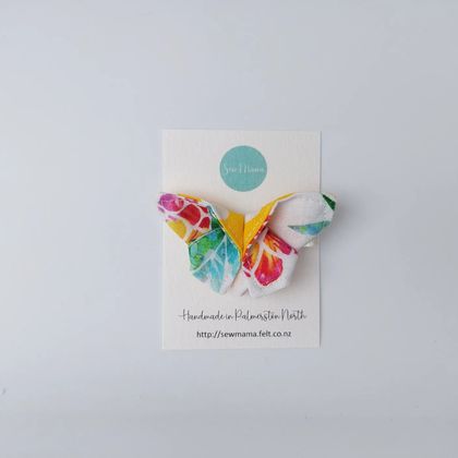ORIGAMI Butterfly Hair Clip "Tropical Pineapples“